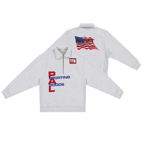 PAL Sporting Goods Wipe Out Half Zip Sweater Grijs