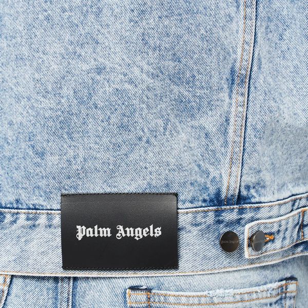 Palm Angels Backlogo Spijkerjas Licht Blauw