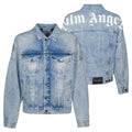 Palm Angels Backlogo Spijkerjas Licht Blauw