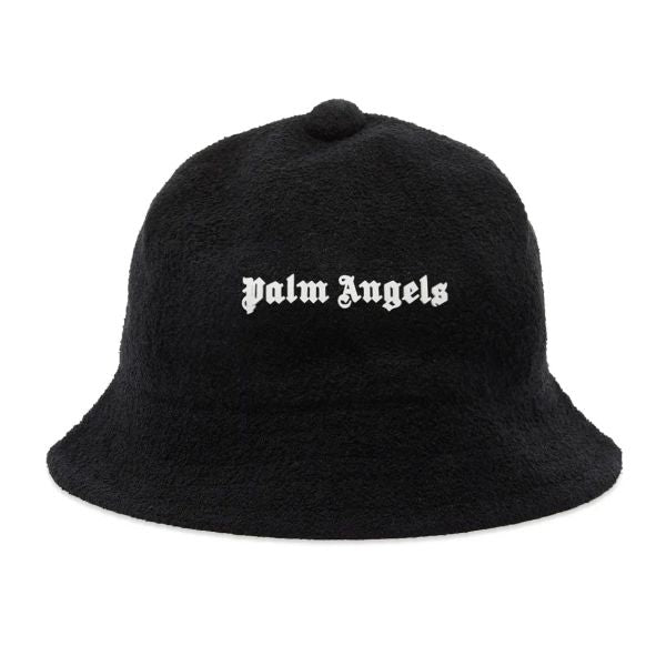 Palm Angels Boucle Logo Bucket Hat Zwart