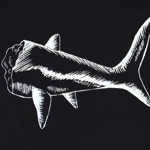 Palm Angels Broken Shark Classic T-shirt Zwart