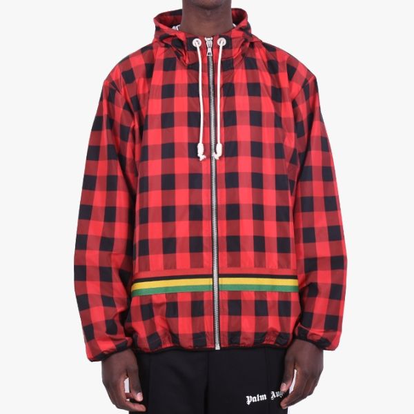 Palm Angels Buffalo Windbreaker Jas Rood