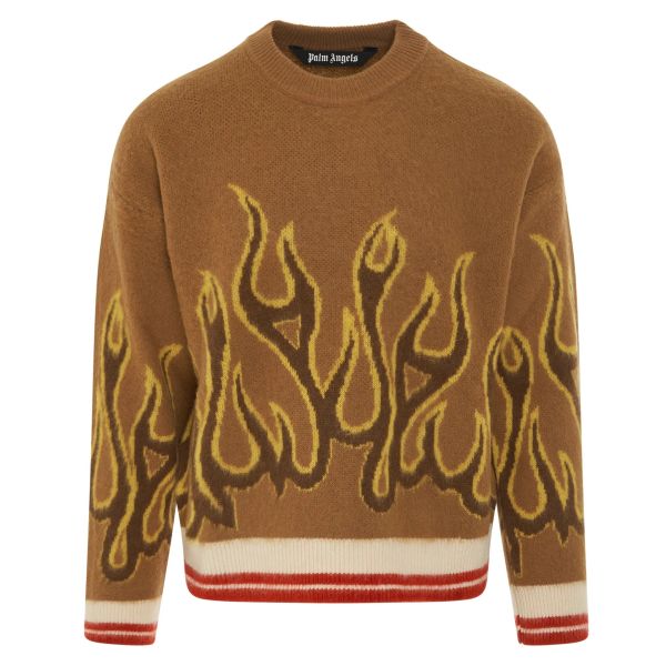 Palm Angels Burning Sweater Bruin