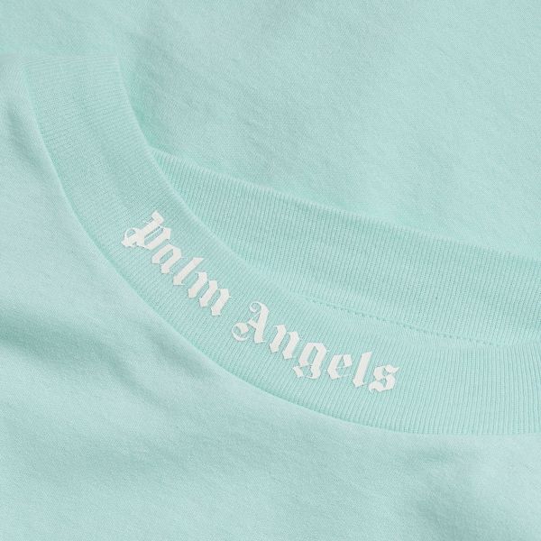 Palm Angels Classic Logo Over T-shirt Licht Blauw