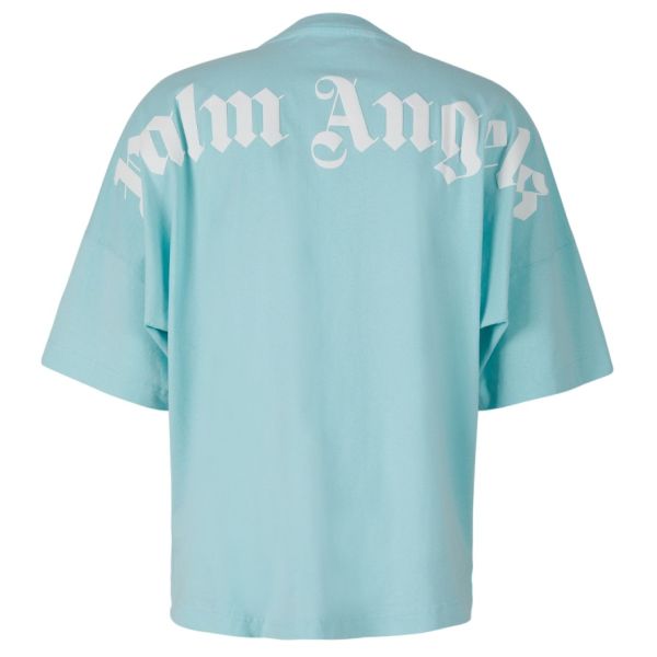 Palm Angels Classic Logo Over T-shirt Licht Blauw