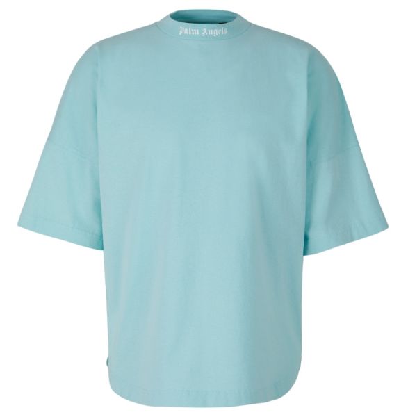 Palm Angels Classic Logo Over T-shirt Licht Blauw
