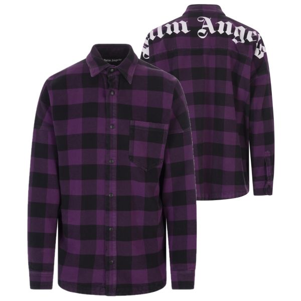Palm Angels Classic Logo Overshirt Paars