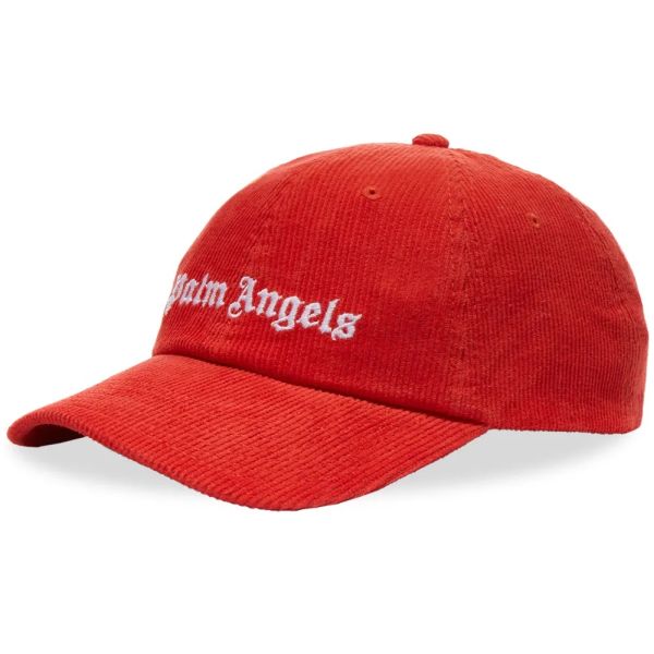 Palm Angels Corduroy Logo Cap Rood