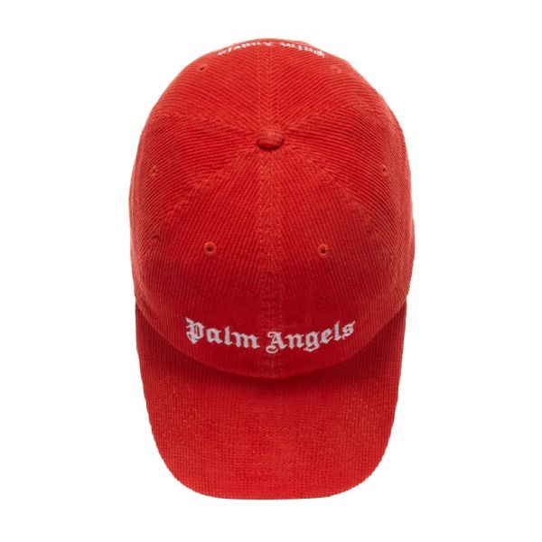 Palm Angels Corduroy Logo Cap Rood
