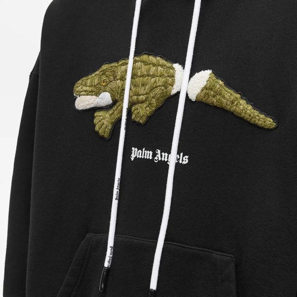 Palm Angels Croco Hoodie Zwart