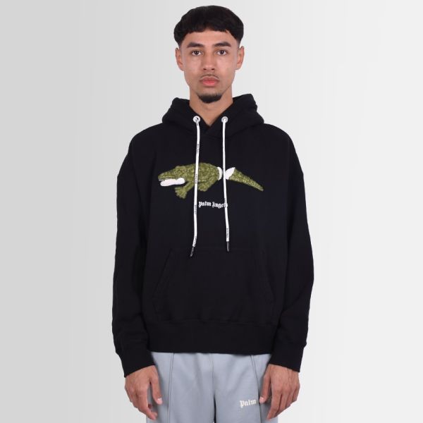 Palm Angels Croco Hoodie Zwart
