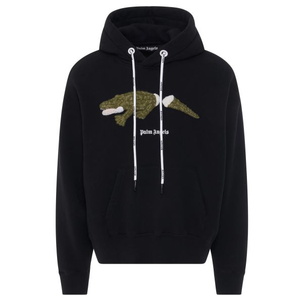 Palm Angels Croco Hoodie Zwart