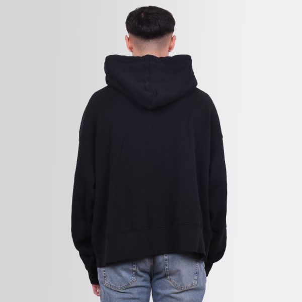 Palm Angels Curved Logo Hoodie Zwart