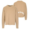 Palm Angels Curved Logo Sweater Beige