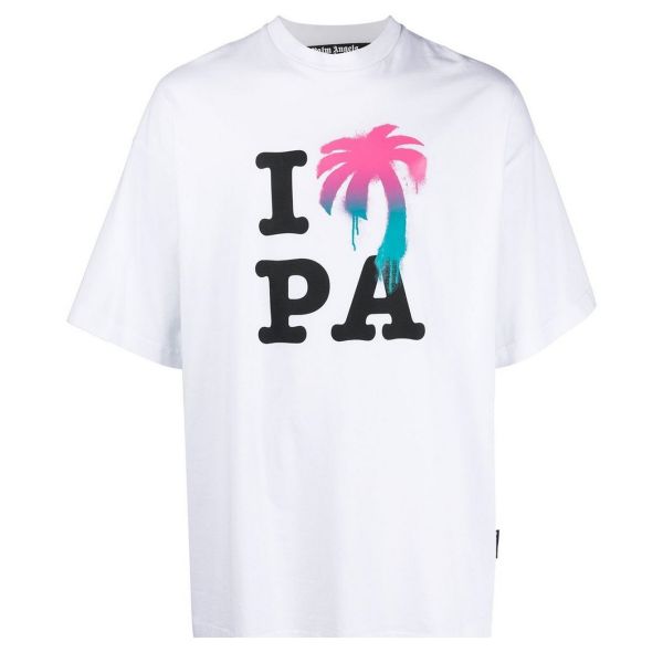 Palm Angels I Love PA Classic T-shirt Wit