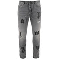Palm Angels Logo Patch Classic Jeans Grijs