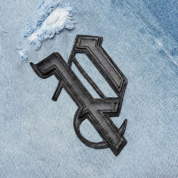 Palm Angels Logo Patch Classic Jeans Licht Blauw