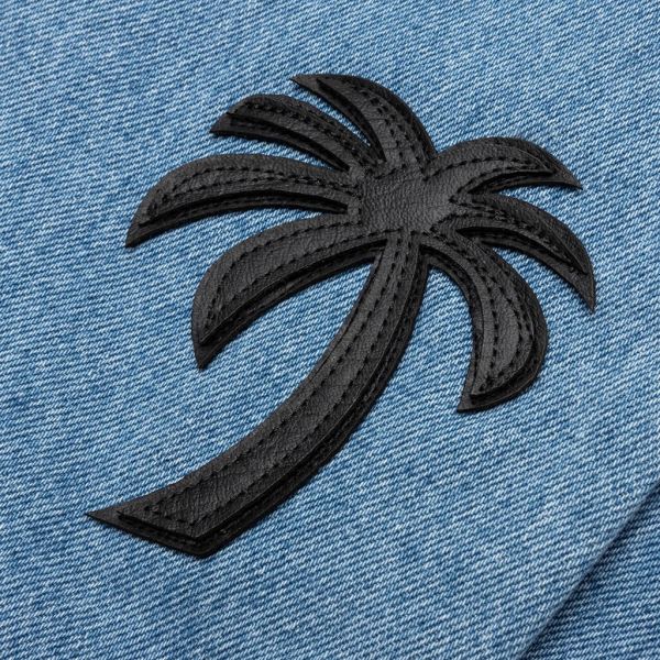 Palm Angels Logo Patch Classic Jeans Licht Blauw