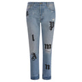Palm Angels Logo Patch Classic Jeans Licht Blauw