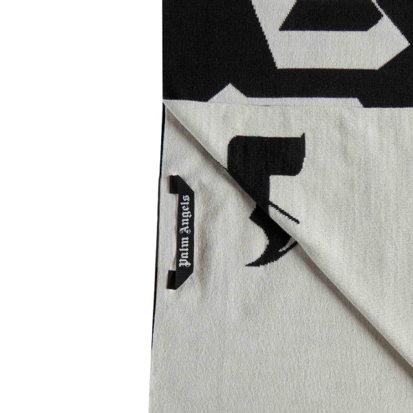 Palm Angels Macro Logo Sjaal Zwart/Wit