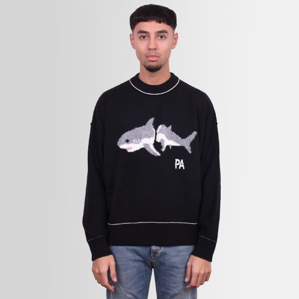 Palm Angels PA Shark Sweater Zwart