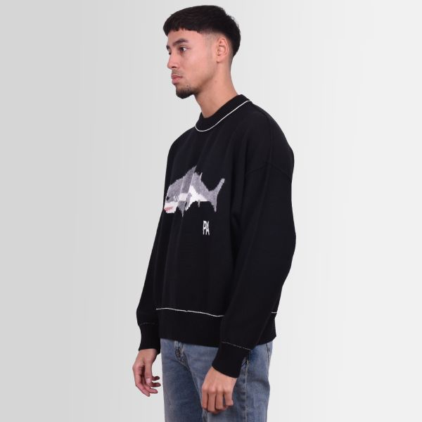 Palm Angels PA Shark Sweater Zwart
