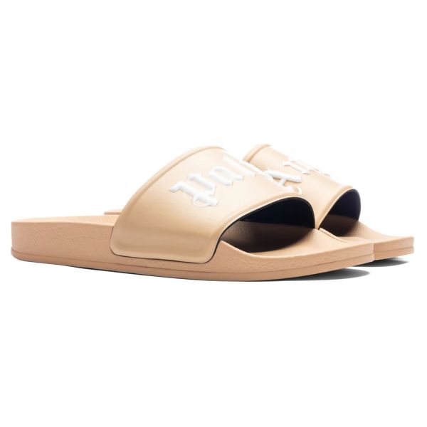 Palm Angels Pool Slippers Beige