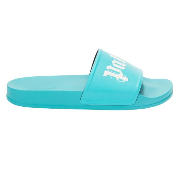 Palm Angels Pool Slippers Licht Blauw