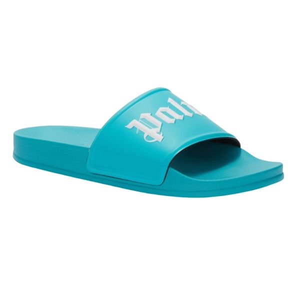 Palm Angels Pool Slippers Licht Blauw