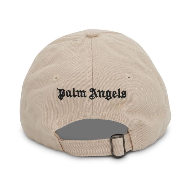 Palm Angels Ripped Logo Cap Beige