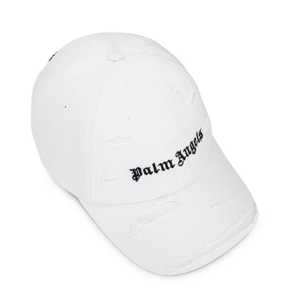 Palm Angels Ripped Logo Cap Wit