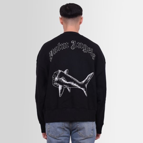 Palm Angels Split Shark Sweater Zwart