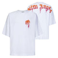Palm Angels Sprayed Palm Logo Over T-shirt Wit