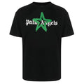 Palm Angels Star Sprayed T-shirt Zwart/Groen