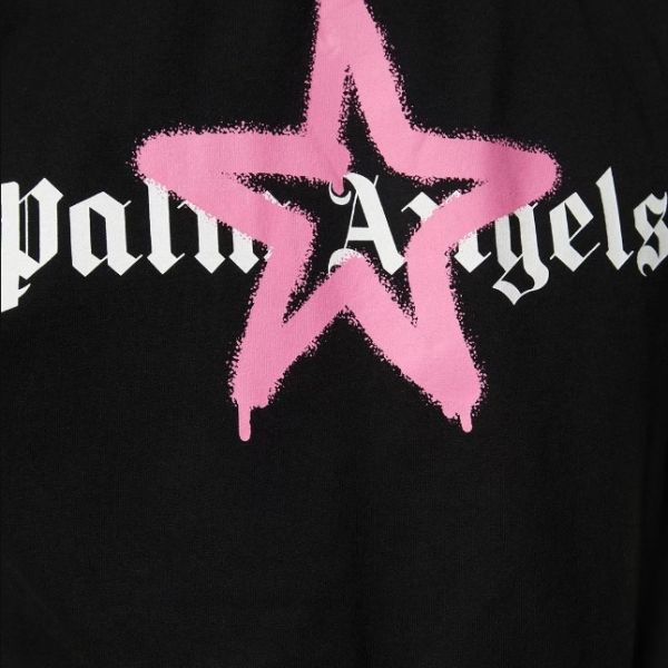 Palm Angels Star Sprayed T-shirt Zwart/Roze