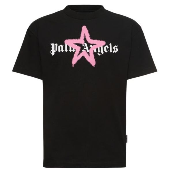 Palm Angels Star Sprayed T-shirt Zwart/Roze