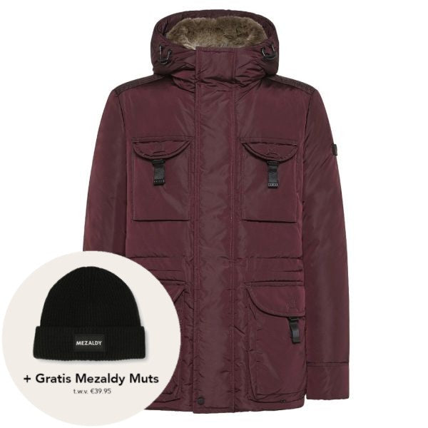 peuterey aiptek fur parka bordeaux