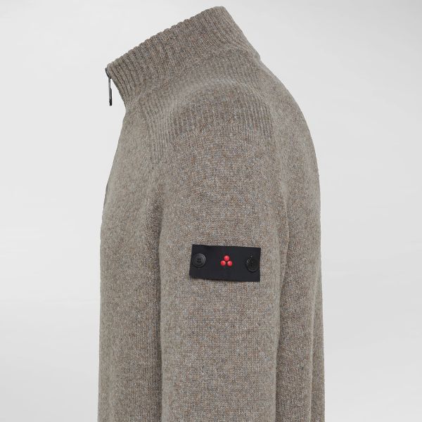 Peuterey Braille Zipped Sweater Bruin