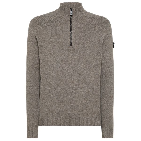 Peuterey Braille Zipped Sweater Bruin