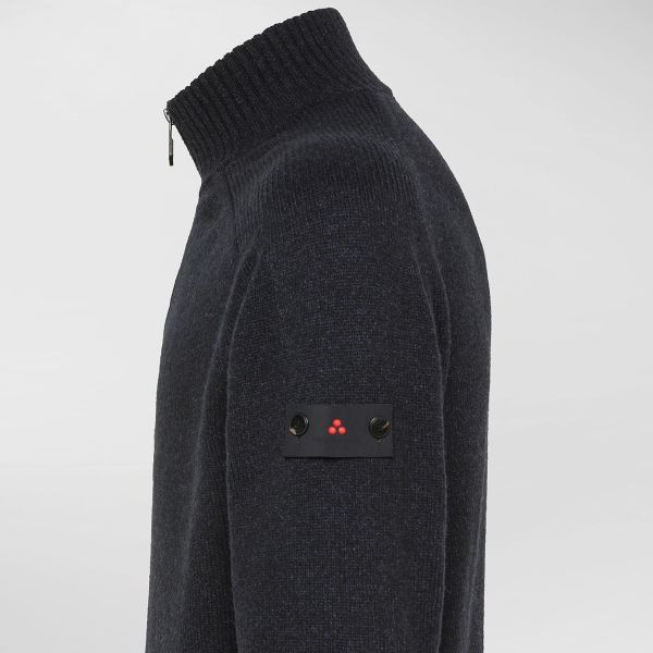 Peuterey Braille Zipped Sweater Navy