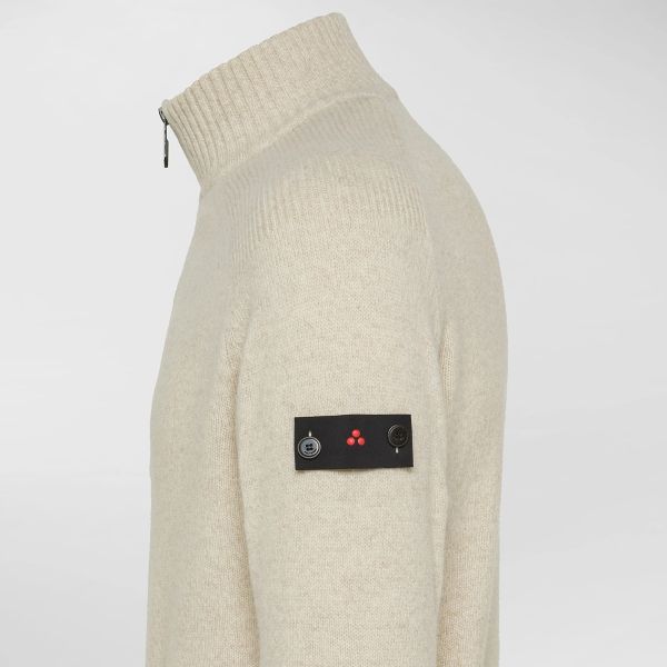 Peuterey Braille Zipped Sweater Off White