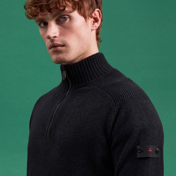 Peuterey Braille Zipped Sweater Navy