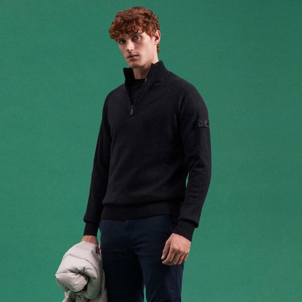 Peuterey Braille Zipped Sweater Navy