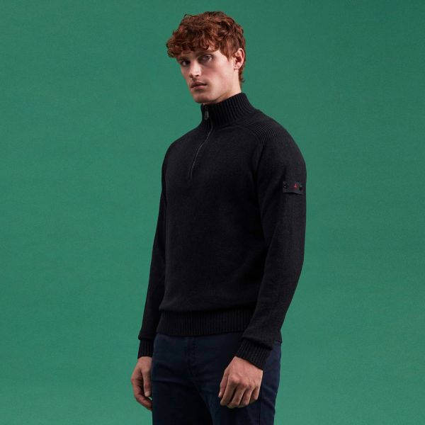 Peuterey Braille Zipped Sweater Navy