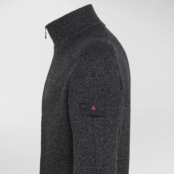 Peuterey Braille Zipped Sweater Antraciet