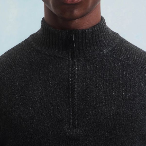 Peuterey Braille Zipped Sweater Antraciet
