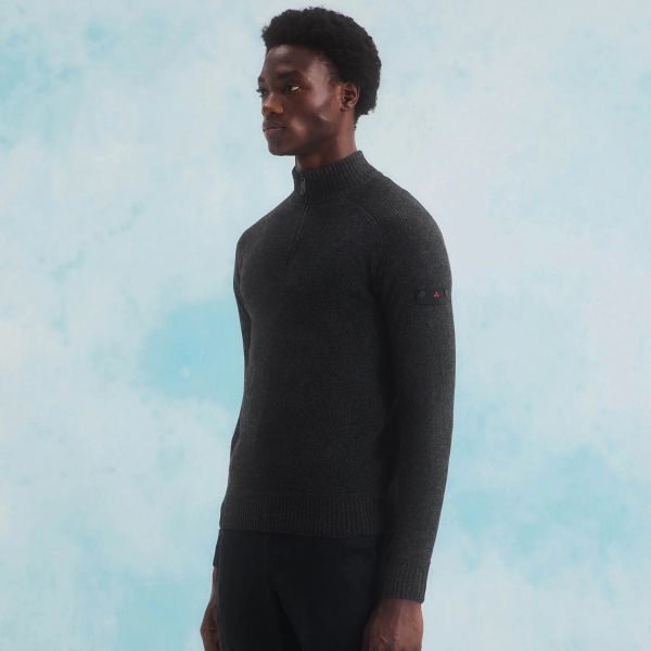 Peuterey Braille Zipped Sweater Antraciet
