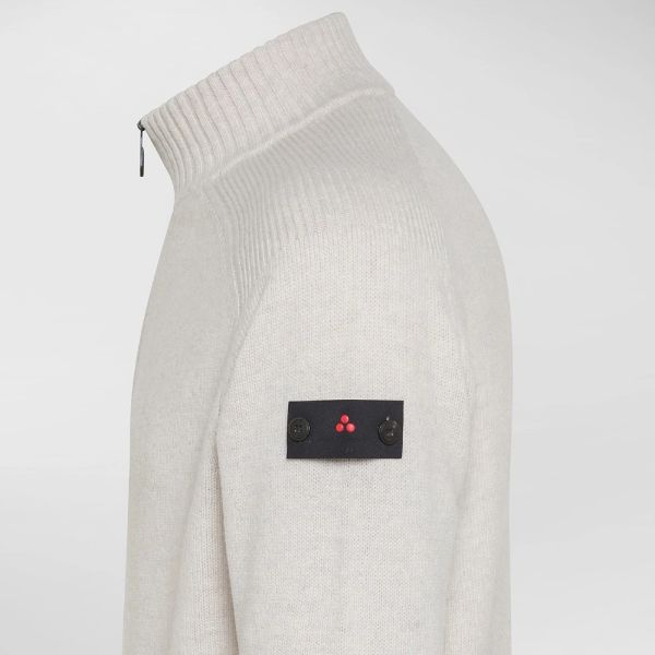 Peuterey Braille Zipped Sweater Beige