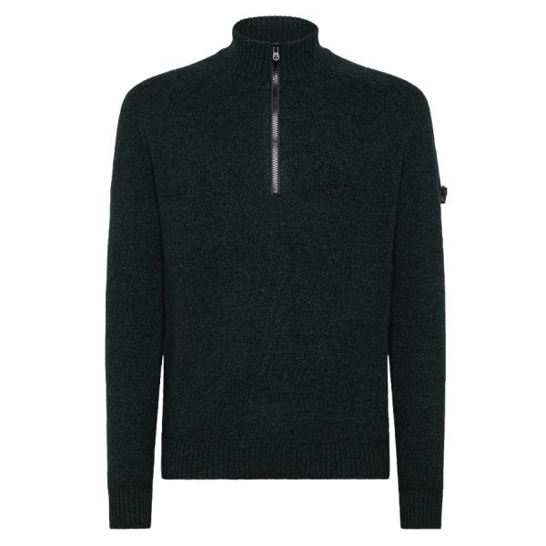Peuterey Braille Zipped Sweater Donker Groen