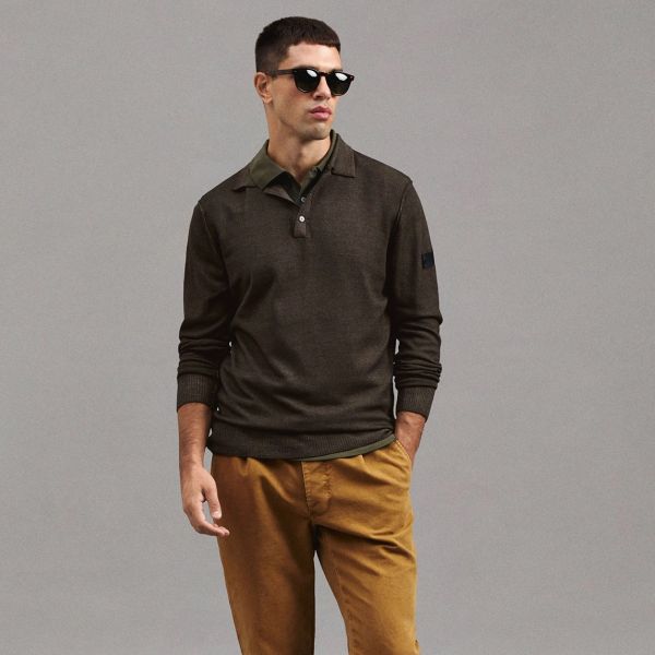 Peuterey Severini Polo Sweater Bruin